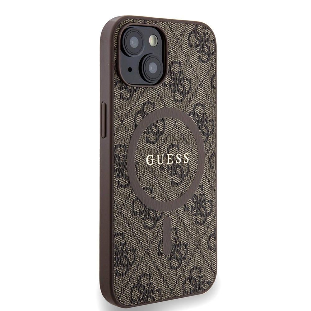 Apple iPhone 14 Kılıf Guess Orjinal Lisanslı Magsafe Şarj Özellikli 4G Desenli Yazı Logolu Kapak