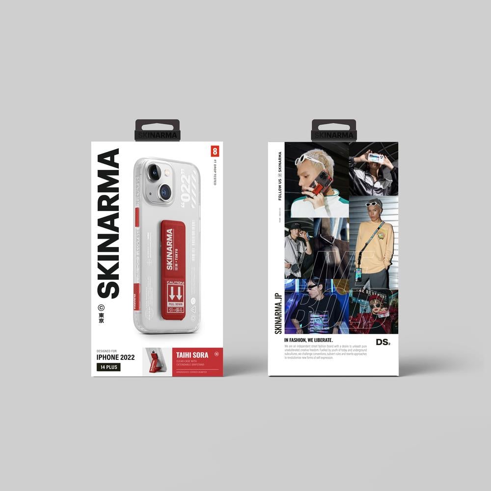Apple iPhone 14 Kılıf SkinArma Standlı Şeffaf Tasarımlı Taihi Sora Kapak