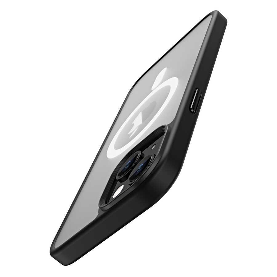 Apple iPhone 14 Plus Kılıf Wireless Şarj Özellikli Zore Hibrit Magsafe Kapak