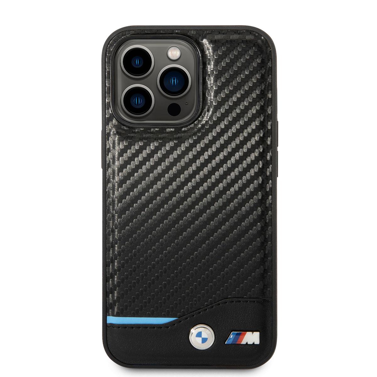 Apple iPhone 14 Pro Kılıf BMW PU Deri Ve Karbon Dizayn Kapak