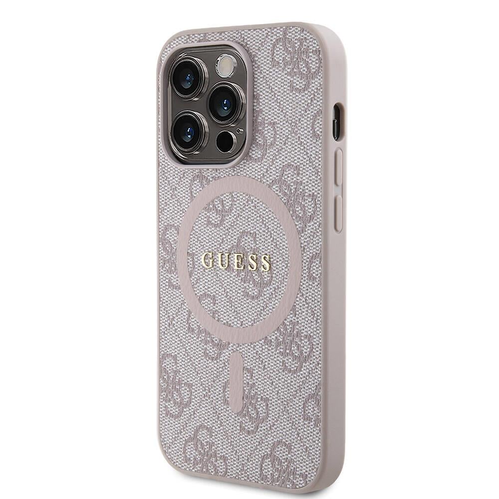 Apple iPhone 14 Pro Kılıf Guess Orjinal Lisanslı Magsafe Şarj Özellikli 4G Desenli Yazı Logolu Kapak