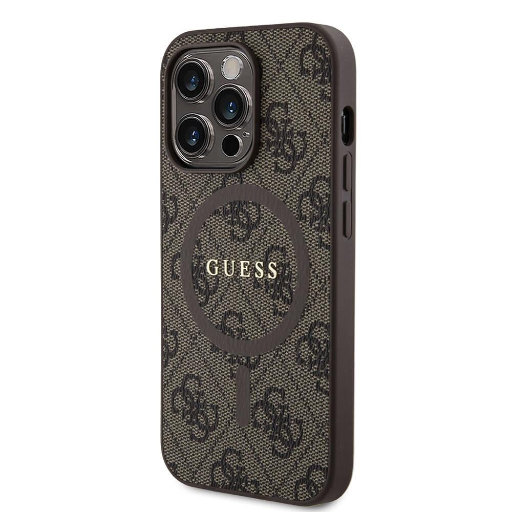 Apple iPhone 14 Pro Kılıf Guess Orjinal Lisanslı Magsafe Şarj Özellikli 4G Desenli Yazı Logolu Kapak