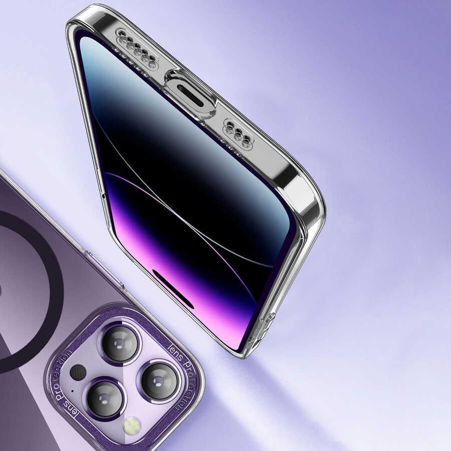 Apple iPhone 14 Pro Kılıf Magsafe Şarj Özellikli Sert PC Zore Fuya Kapak