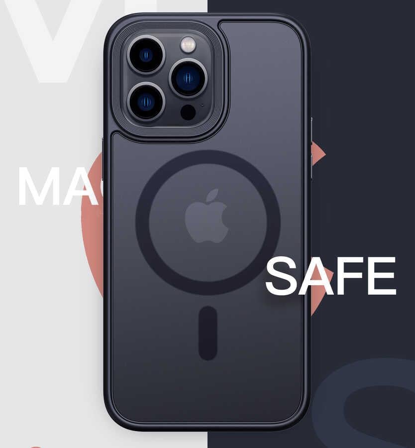 Apple iPhone 14 Pro Max  Kılıf Wireless Şarj Özellikli Zore Hibrit Magsafe Kapak