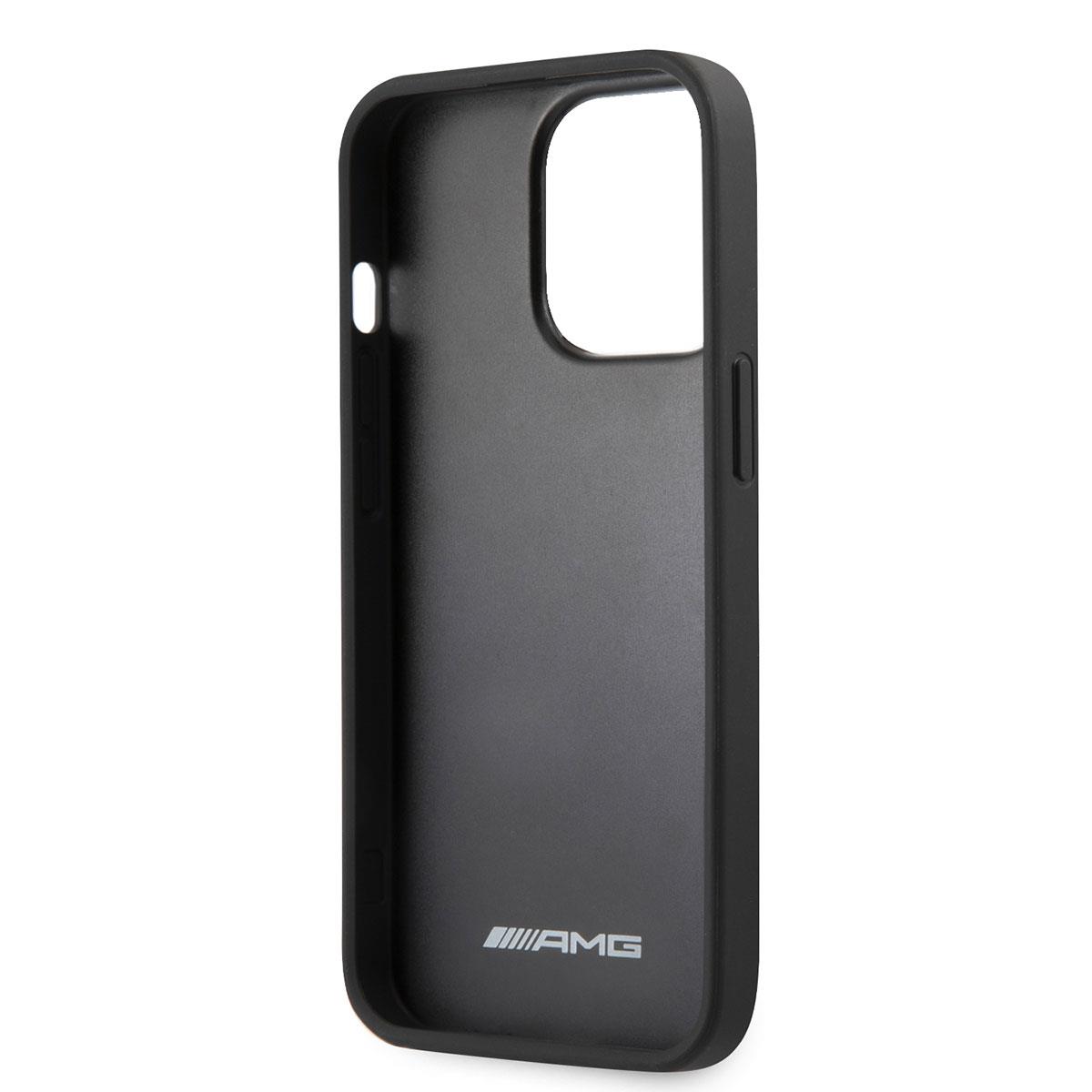 Apple iPhone 14 Pro Max Kılıf AMG Leather Deri Çizgili Kabartmalı Dizayn Kapak