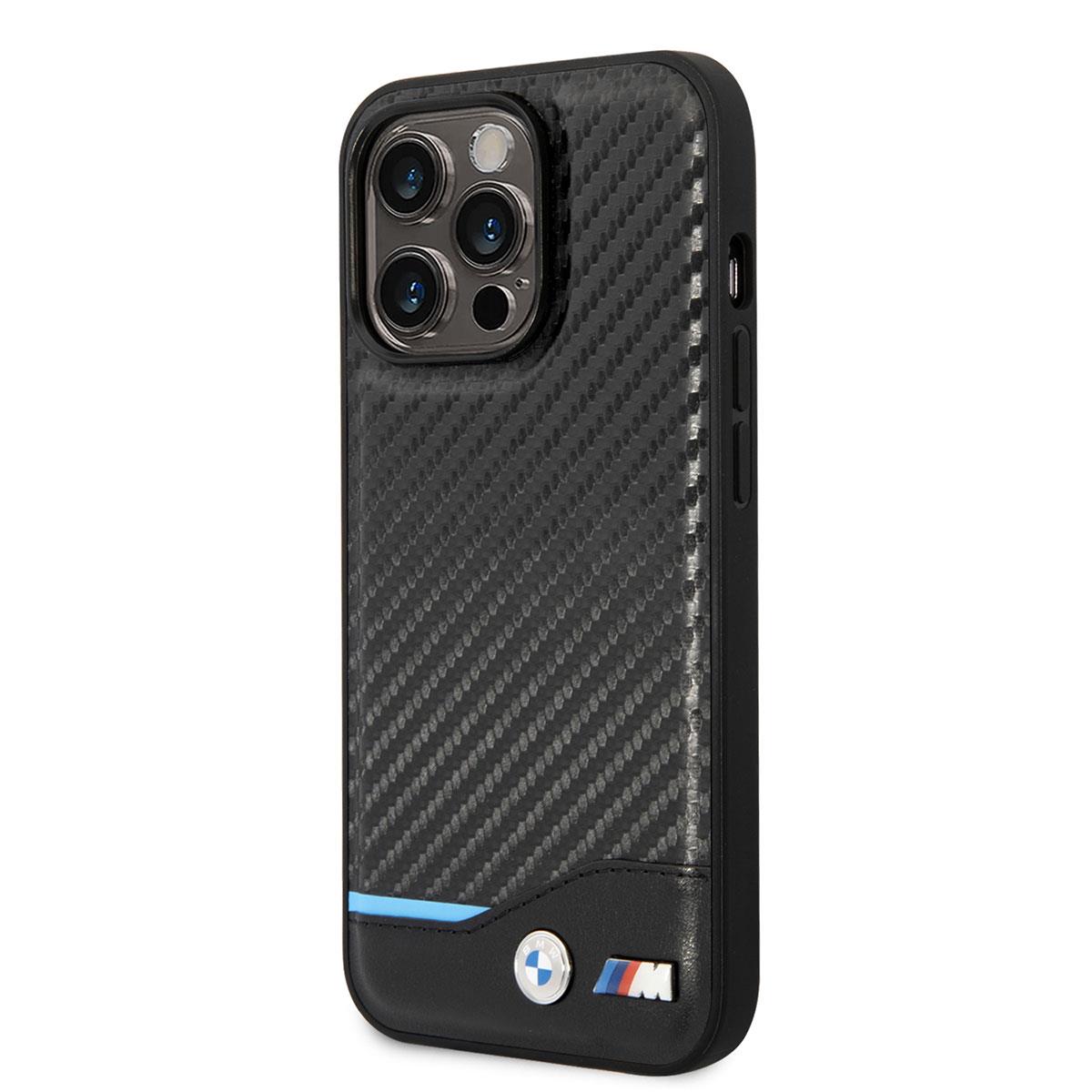 Apple iPhone 14 Pro Max Kılıf BMW PU Deri Ve Karbon Dizayn Kapak