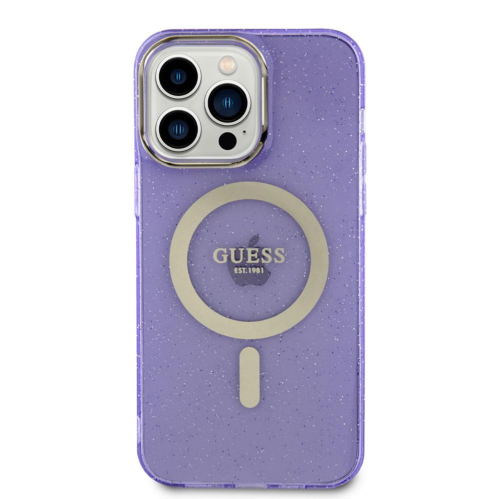 Apple iPhone 14 Pro Max Kılıf GUESS Magsafe Şarj Özellikli Glitter Kapak