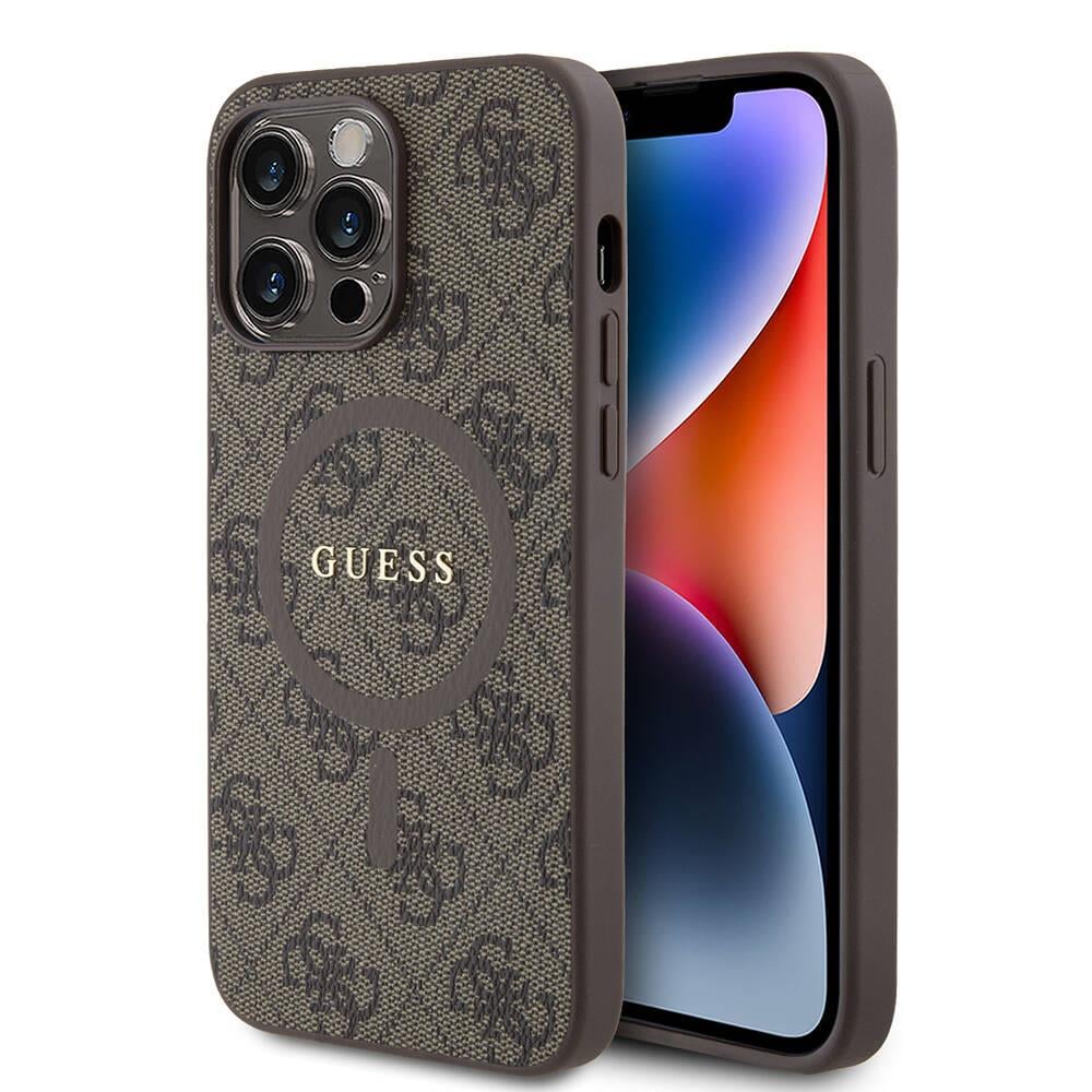 Apple iPhone 14 Pro Max Kılıf Guess Orjinal Lisanslı Magsafe Şarj Özellikli 4G Desenli Yazı Logolu Kapak