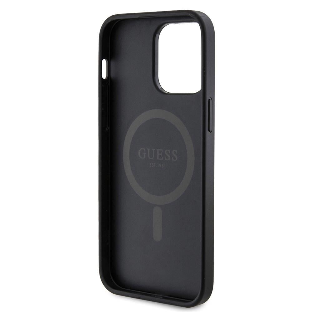 Apple iPhone 14 Pro Max Kılıf Guess Orjinal Lisanslı Magsafe Şarj Özellikli 4G Desenli Yazı Logolu Kapak