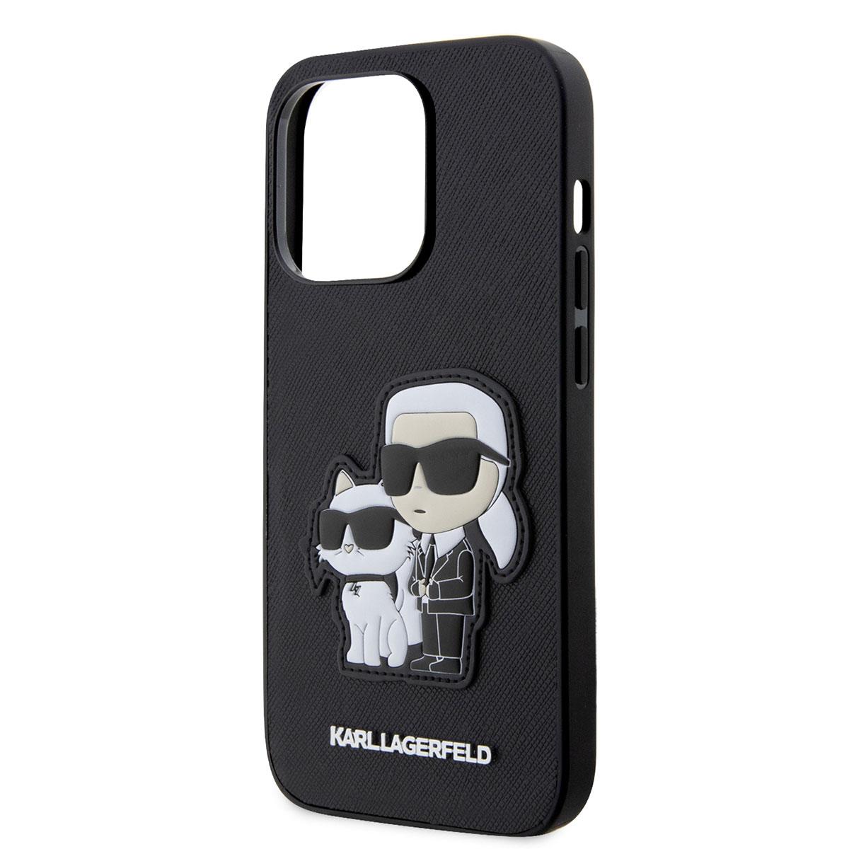 Apple iPhone 14 Pro Max Kılıf Karl Lagerfeld Saffiano Deri K&C Dizayn Kapak