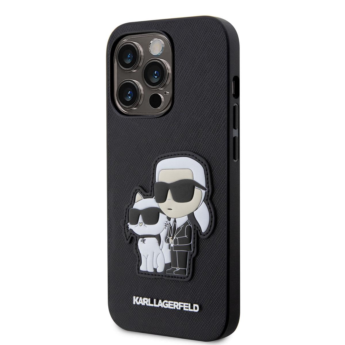 Apple iPhone 14 Pro Max Kılıf Karl Lagerfeld Saffiano Deri K&C Dizayn Kapak