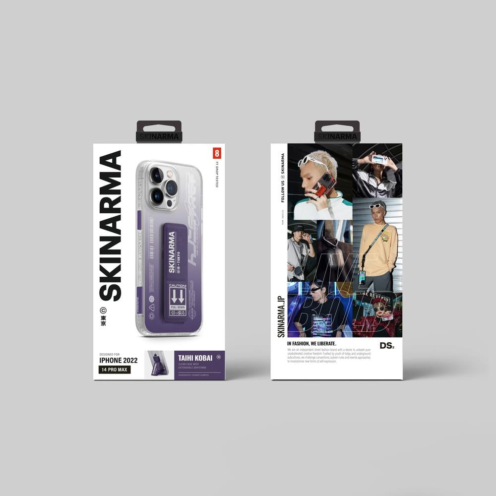 Apple iPhone 14 Pro Max Kılıf SkinArma Standlı Şeffaf Tasarımlı Taihi Kobai Kapak