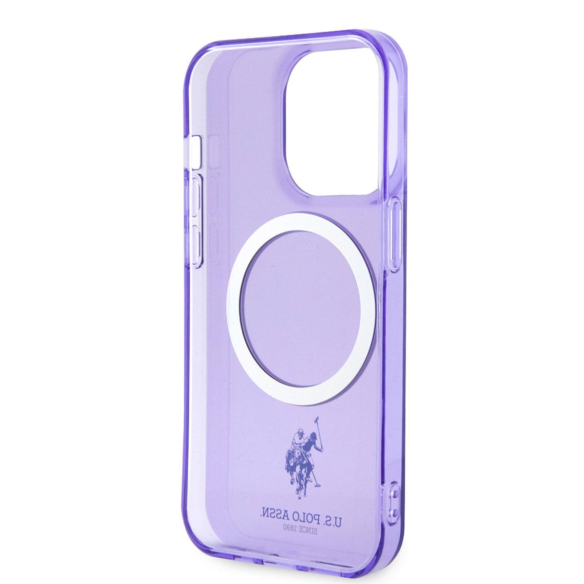Apple iPhone 14 Pro Max Kılıf U.S. POLO ASSN. Magsafe Şarj Özellikli Transparan Tasarım Kapak