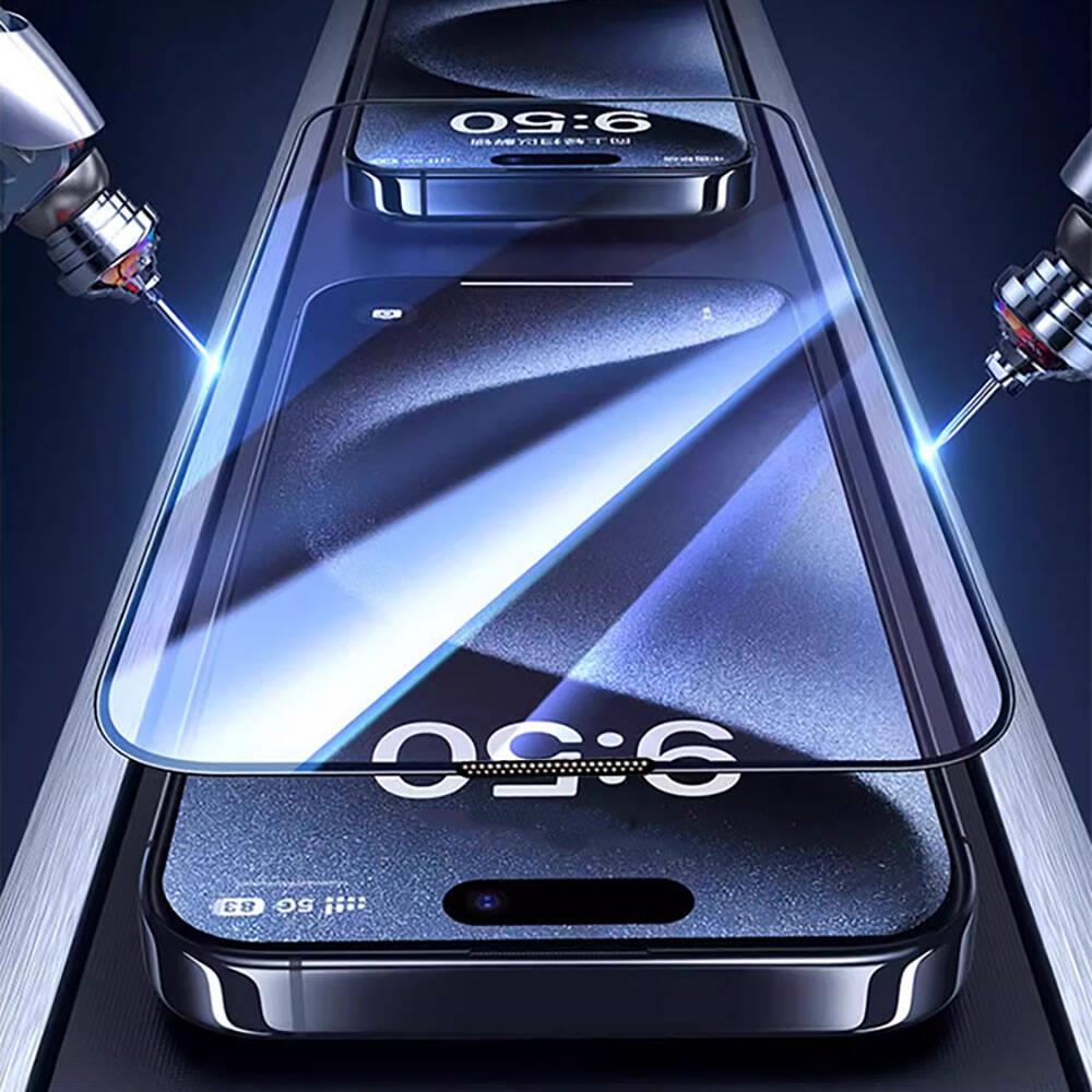 Apple iPhone 14 Pro Wiwu GT-008 Polimer Oleofobik Kaplama Şeffaf Pürüzsüz Temperli Cam Ekran Koruyucu 10'lu Paket