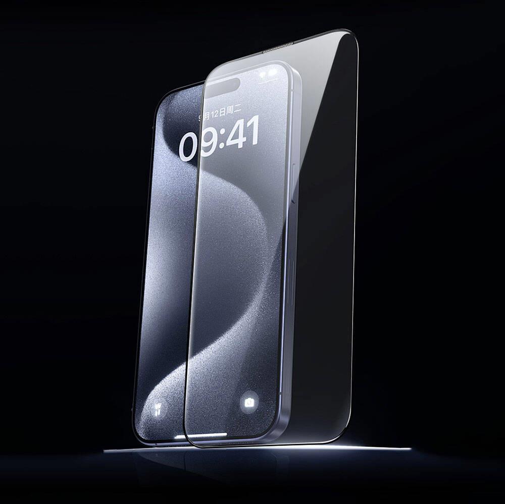 Apple iPhone 14 Pro Wiwu GT-008 Polimer Oleofobik Kaplama Şeffaf Pürüzsüz Temperli Cam Ekran Koruyucu 10'lu Paket