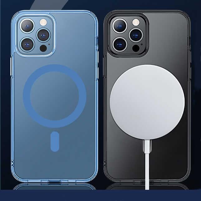 Apple iPhone 14 Pro Wiwu Magsafe Şarj Özellikli Lens Korumalı Şeffaf Silikon Kapak