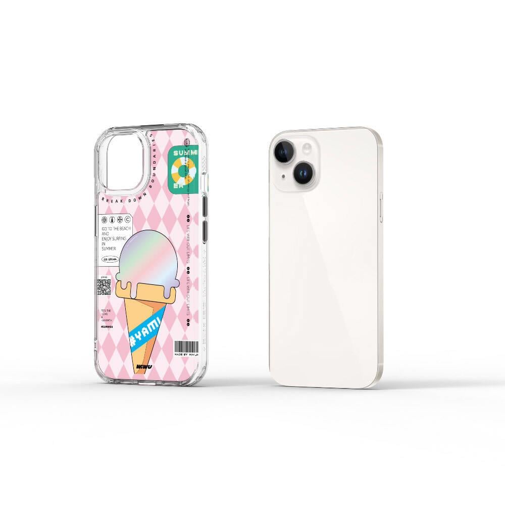 Apple iPhone 15 Kılıf Çift Katman Desenli Wiwu Summer Serisi Kapak