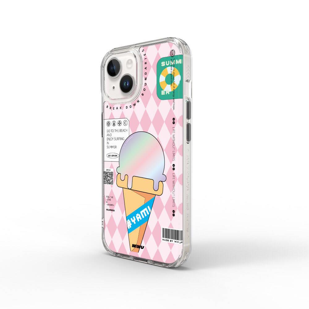 Apple iPhone 15 Kılıf Çift Katman Desenli Wiwu Summer Serisi Kapak
