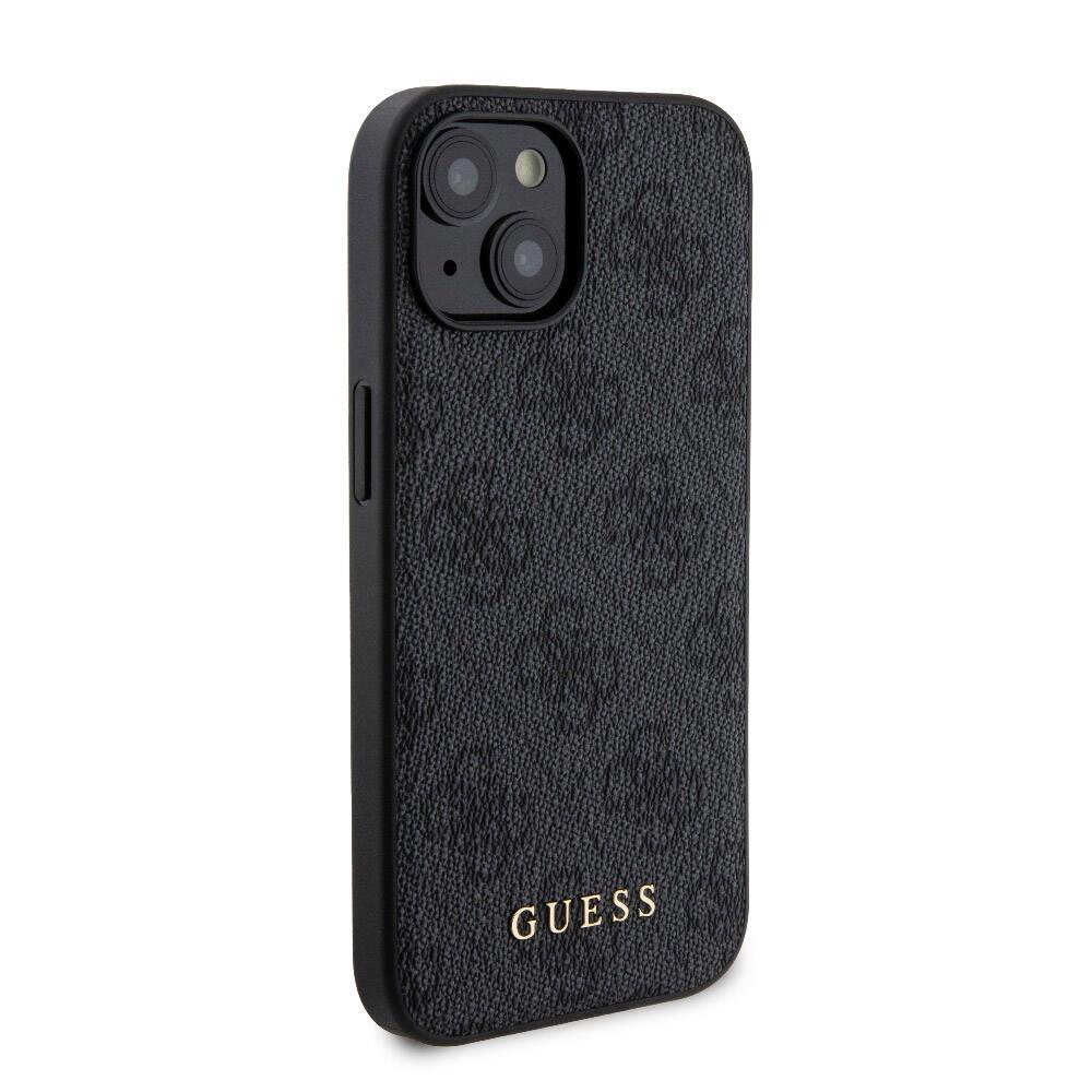 Apple iPhone 15 Kılıf Guess Orjinal Lisanslı Magsafe Şarj Özellikli Yazı Logolu 4G Desenli Kapak + Powerbank 5000mAh 2in1 Set