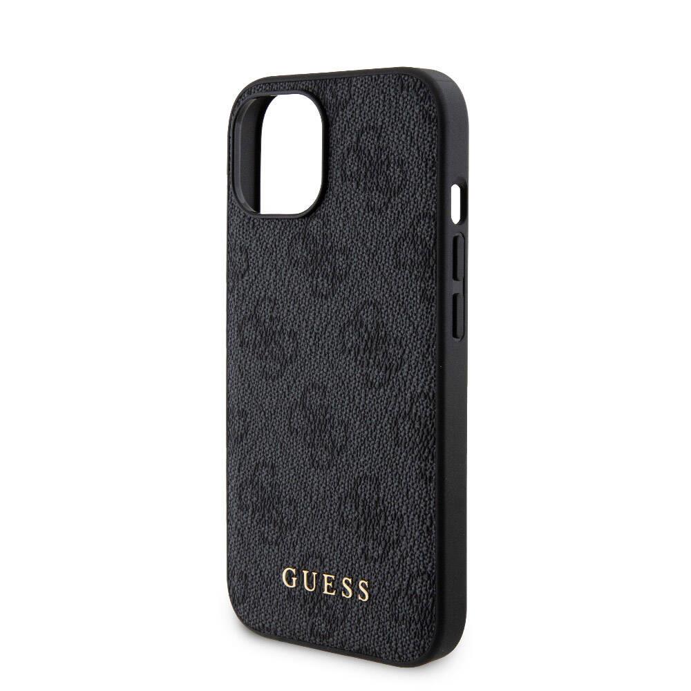 Apple iPhone 15 Kılıf Guess Orjinal Lisanslı Magsafe Şarj Özellikli Yazı Logolu 4G Desenli Kapak + Powerbank 5000mAh 2in1 Set