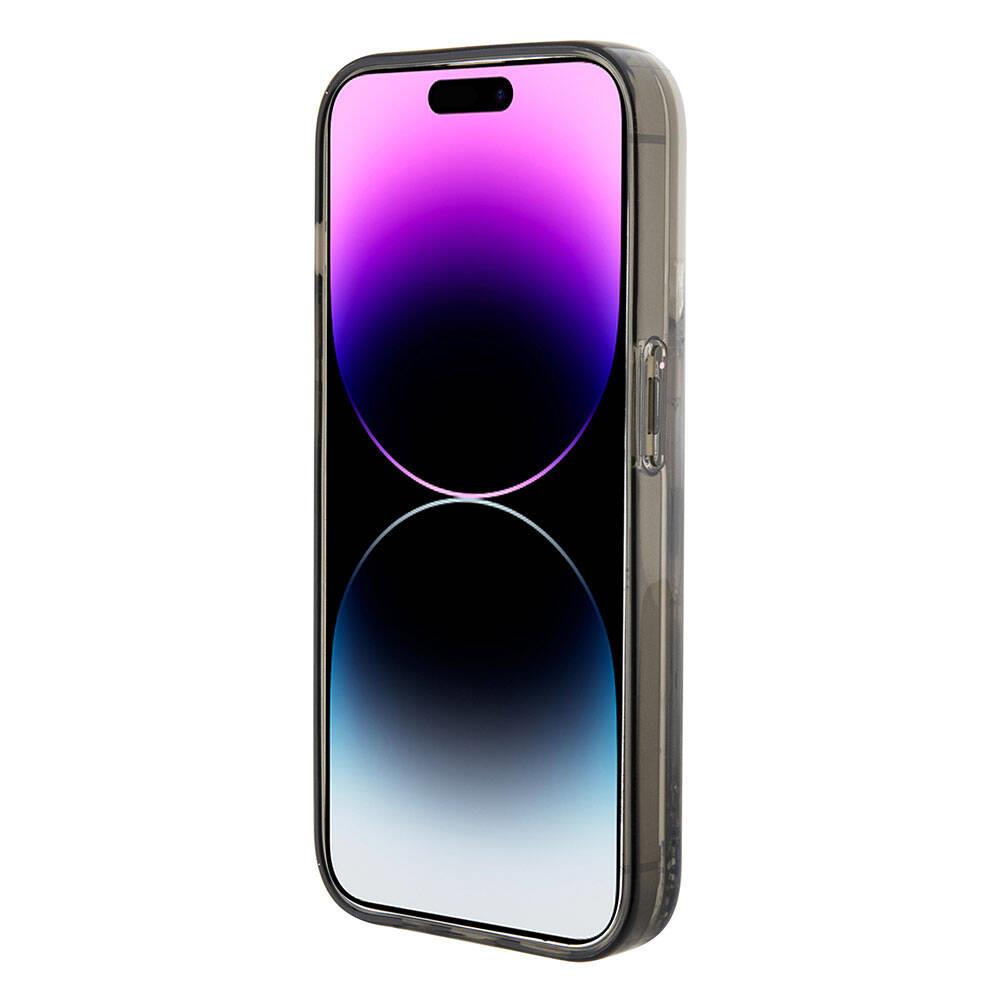 Apple iPhone 15 Kılıf Karl Lagerfeld İkonik Sıvılı Glitter Orjinal Lisanslı Kapak