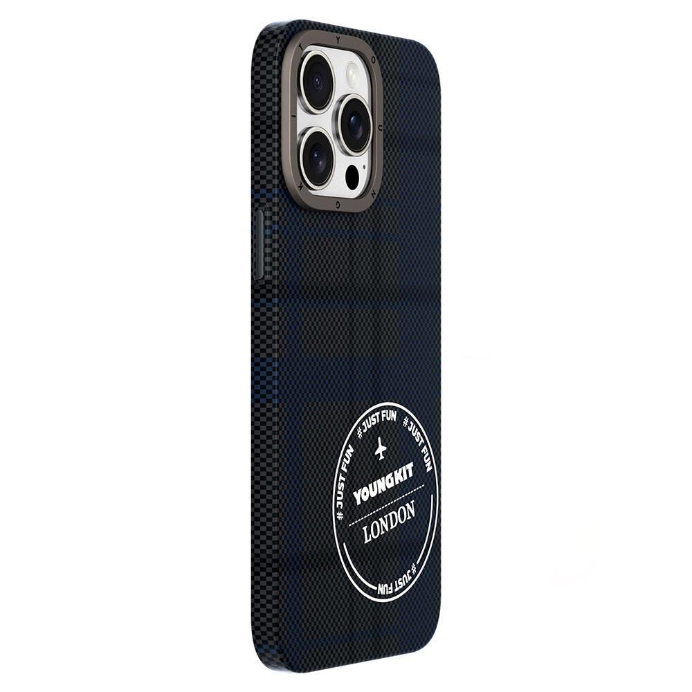 Apple iPhone 15 Pro Kılıf Ekose Desenli Youngkit Gezhi Serisi Kapak