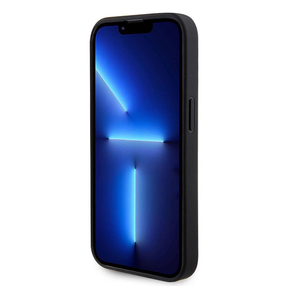 Apple iPhone 15 Pro Kılıf Guess Orjinal Lisanslı Delikli Yazı ve 4G Glitter Büyük Metal Logolu Kapak