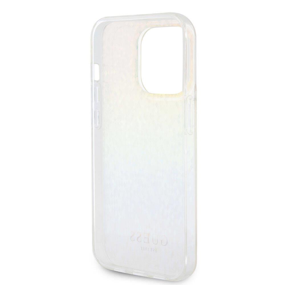 Apple iPhone 15 Pro Kılıf Guess Orjinal Lisanslı Yazı Logolu Mirror Disco Kapak