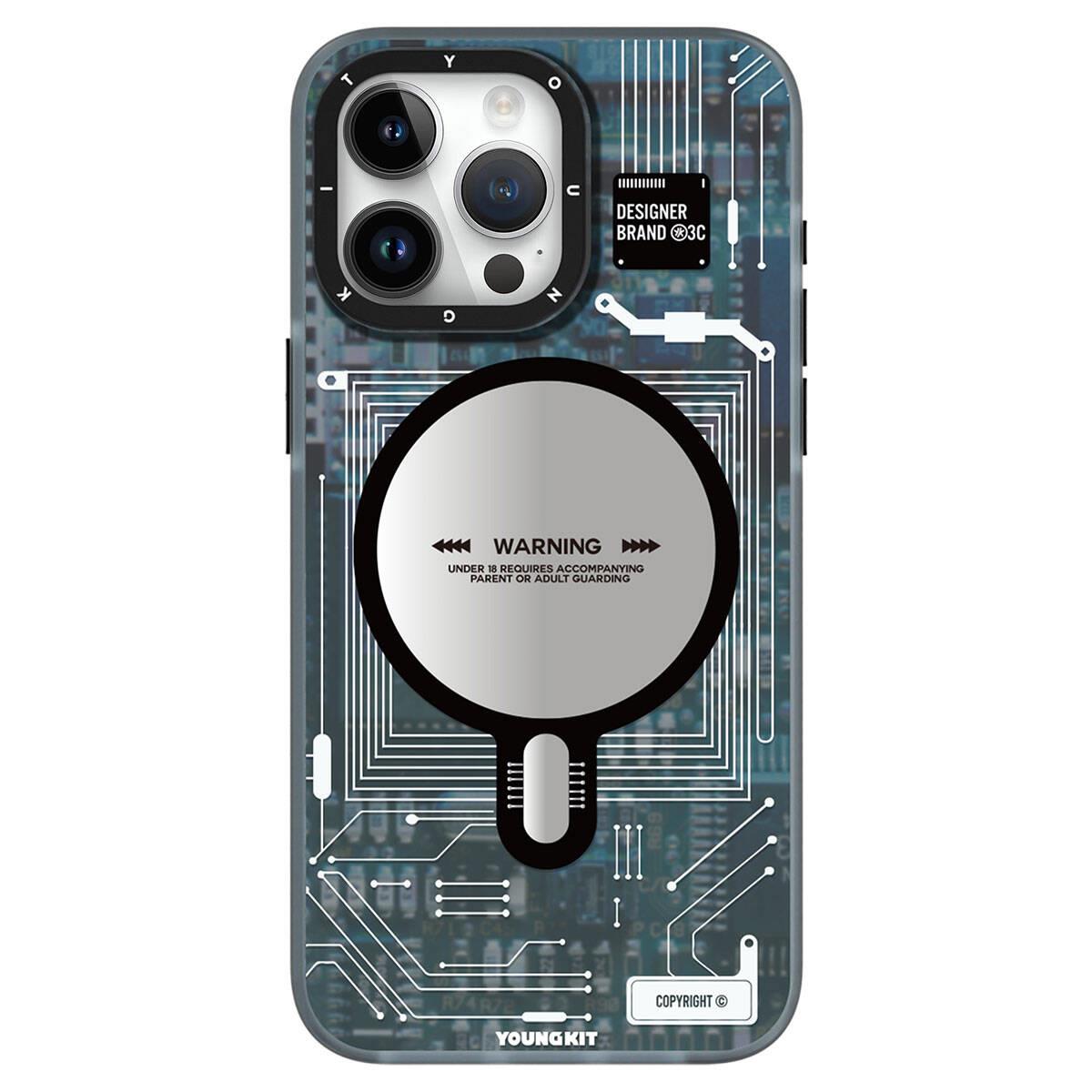 Apple iPhone 15 Pro Kılıf Magsafe Şarj Özellikli YoungKit Technology Serisi Kapak