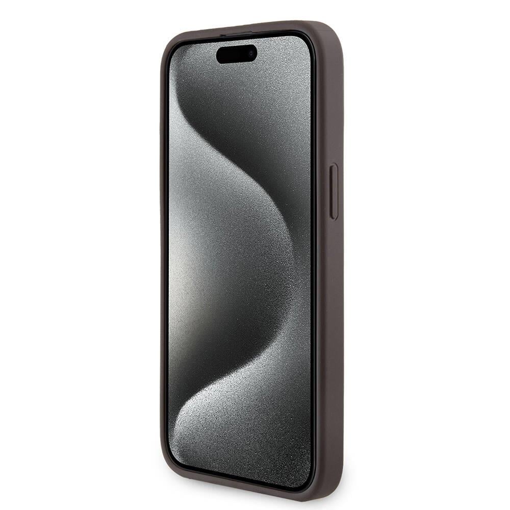 Apple iPhone 15 Pro Max Kılıf Guess Orjinal Lisanslı Magsafe Şarj Özellikli 4G Desenli Yazı Logolu Kapak