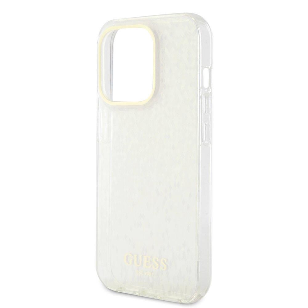 Apple iPhone 15 Pro Max Kılıf Guess Orjinal Lisanslı Yazı Logolu Mirror Disco Kapak