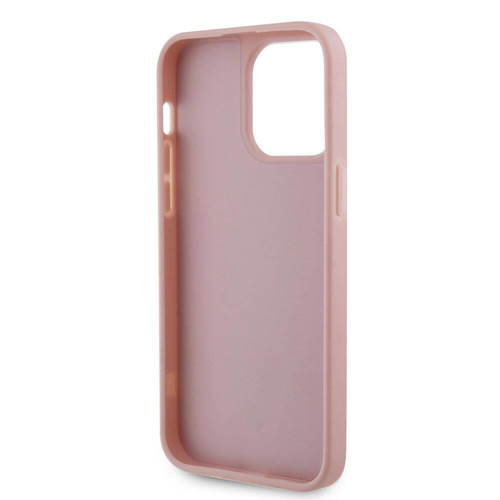 Apple iPhone 15 Pro Max Kılıf Guess Orjinal Lisanslı Taşlı Arka Yüzey Üçgen Logolu Kapak