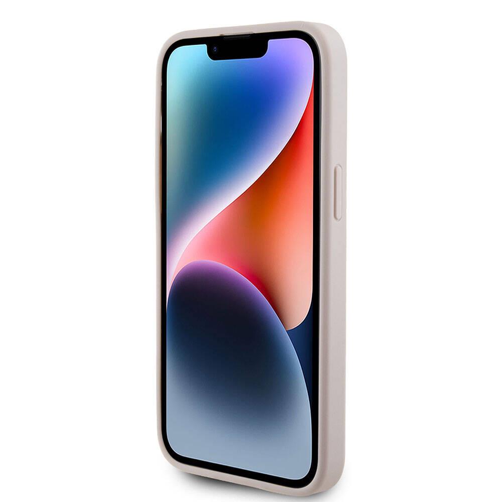 Apple iPhone 15 Pro Max Kılıf Guess Orjinal Lisanslı Magsafe Şarj Özellikli Yazı Logolu Saffiano Kapak
