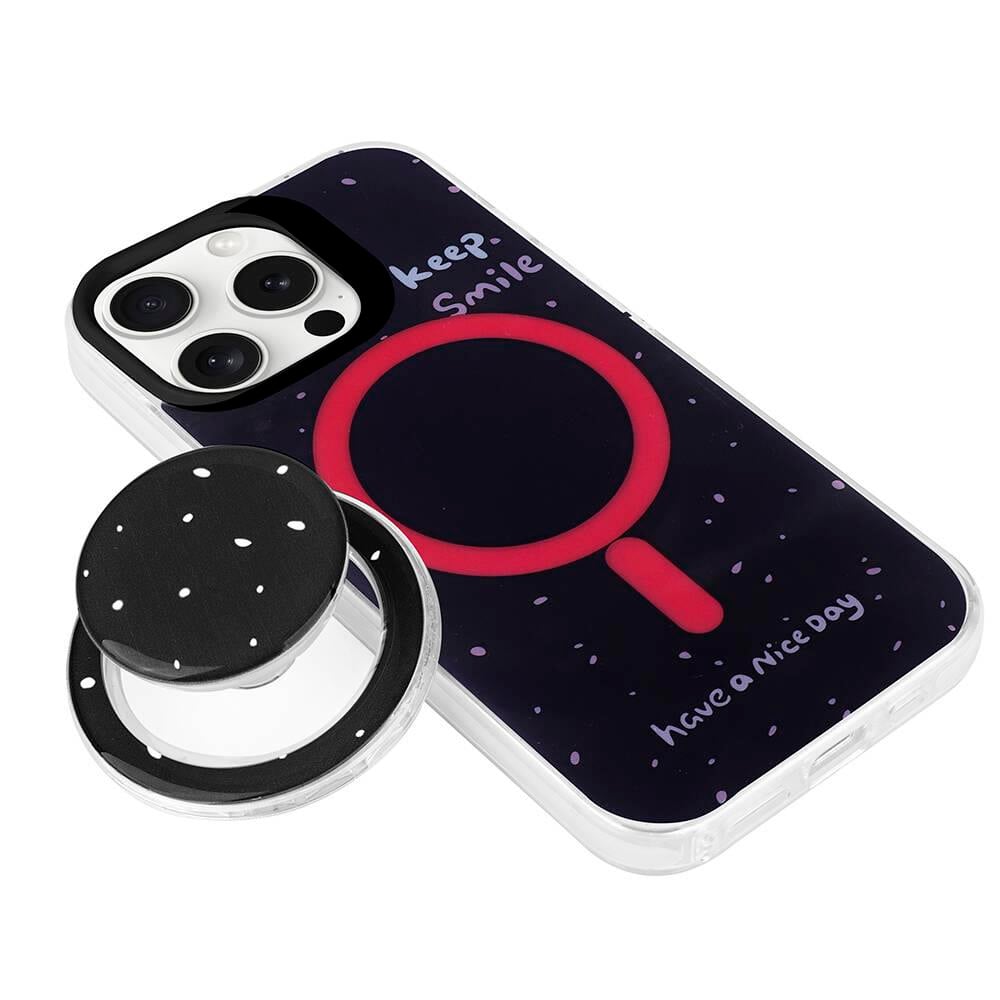 Apple iPhone 15 Pro Max Kılıf Magsafe Şarj Özellikli Tak-Çıkar Pop Soketli Zore Tiktok Kapak
