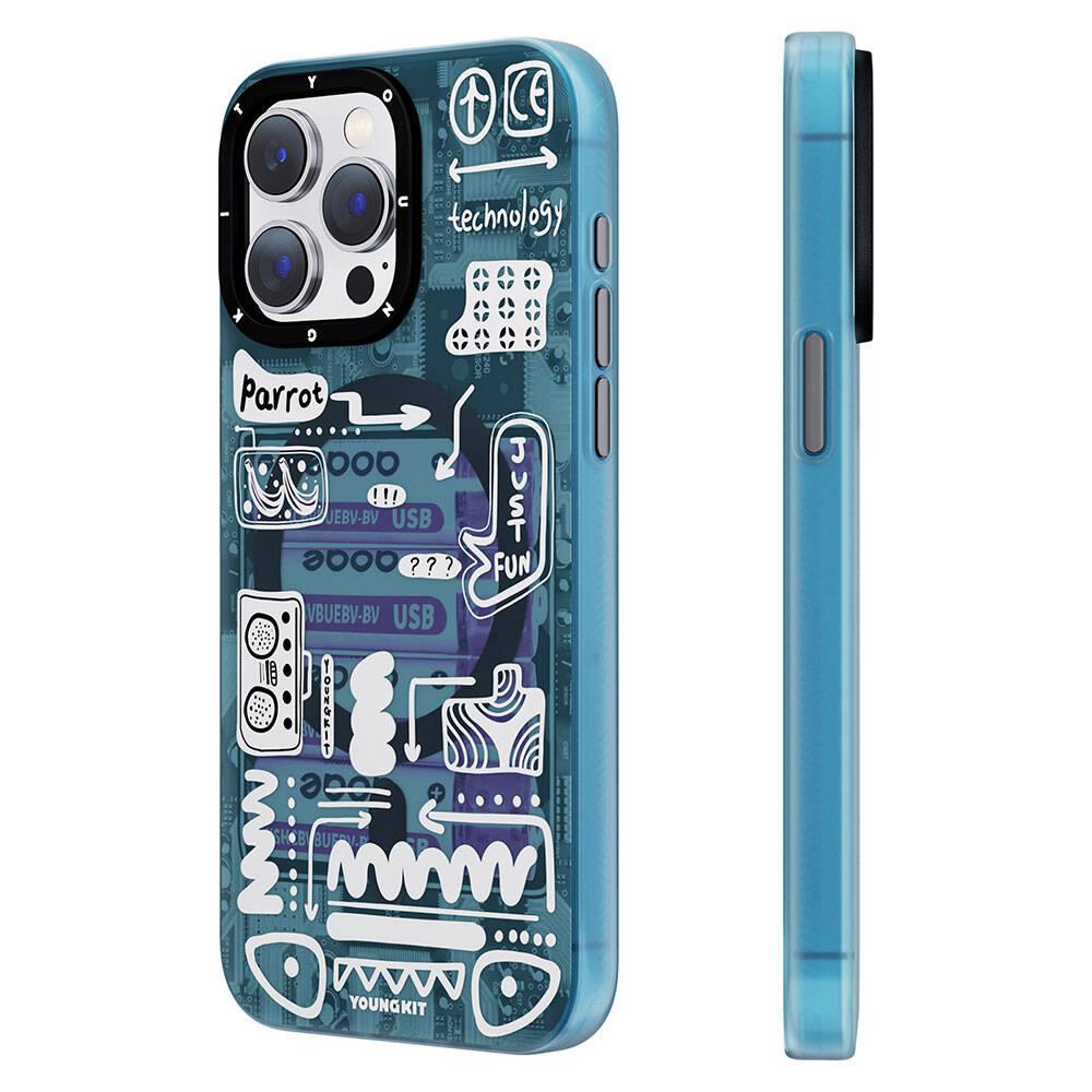 Apple iPhone 15 Pro Max Kılıf Magsafe Şarj Özellikli Youngkit Dark Matter Serisi Kapak