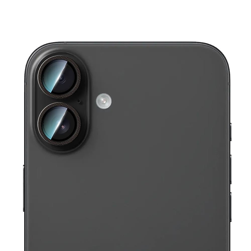 Apple iPhone 16 CaseWorld Karbon Fiber Serisi Anti Reflective Ultra Clear Full Kamera Lens Koruyucu