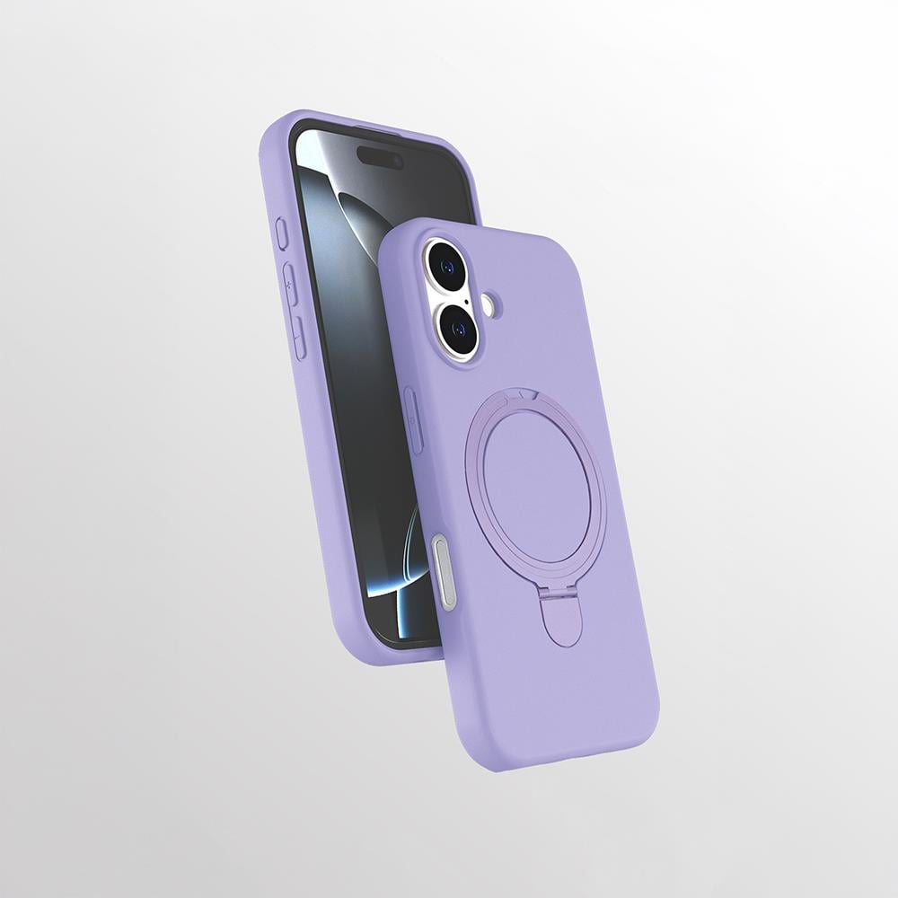 Apple iPhone 16 Kılıf M-safe Şarj Özellikli Standlı Zore Samara Kapak