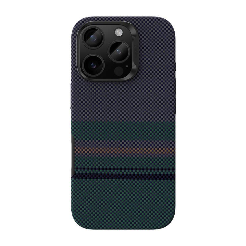 Apple iPhone 16 Pro Kılıf Magsafe Şarj Özellikli Karbon Fiber Tasarımlı Benks Aurora ArmorPro Kevlar Kapak