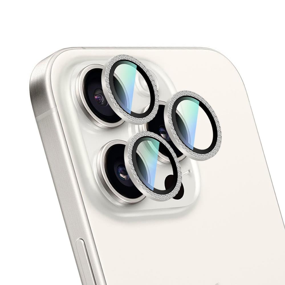 Apple iPhone 16 Pro Max CaseWorld Alloy Sparkling Diamond Serisi Taşlı Lens Koruyucu