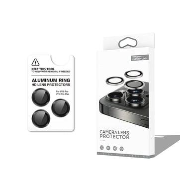 Apple iPhone 16 Pro Max Zore CL-12 Premium Safir Parmak İzi Bırakmayan Anti-Reflective Kamera Lens Koruyucu