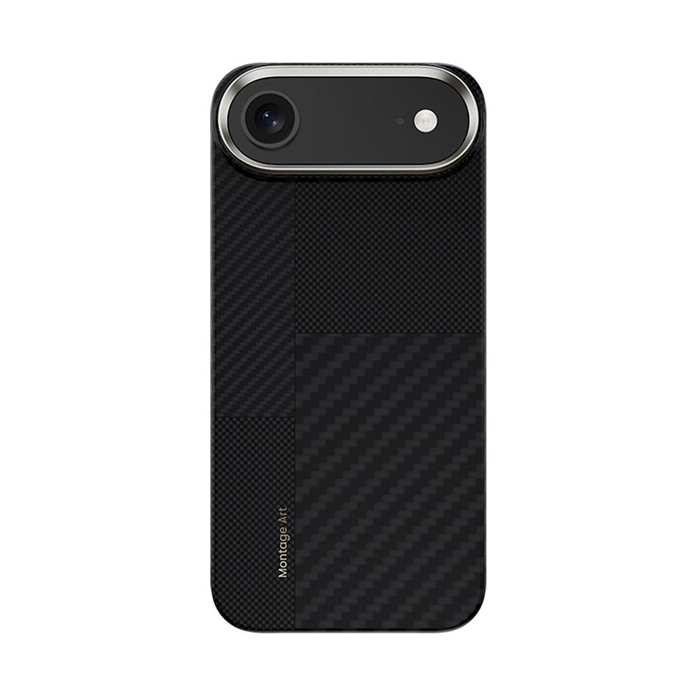 Apple iPhone 17 Air Kılıf M-safe Şarj Özellikli Karbon Fiber Benks Montage ArmorAir Kevlar Kapak