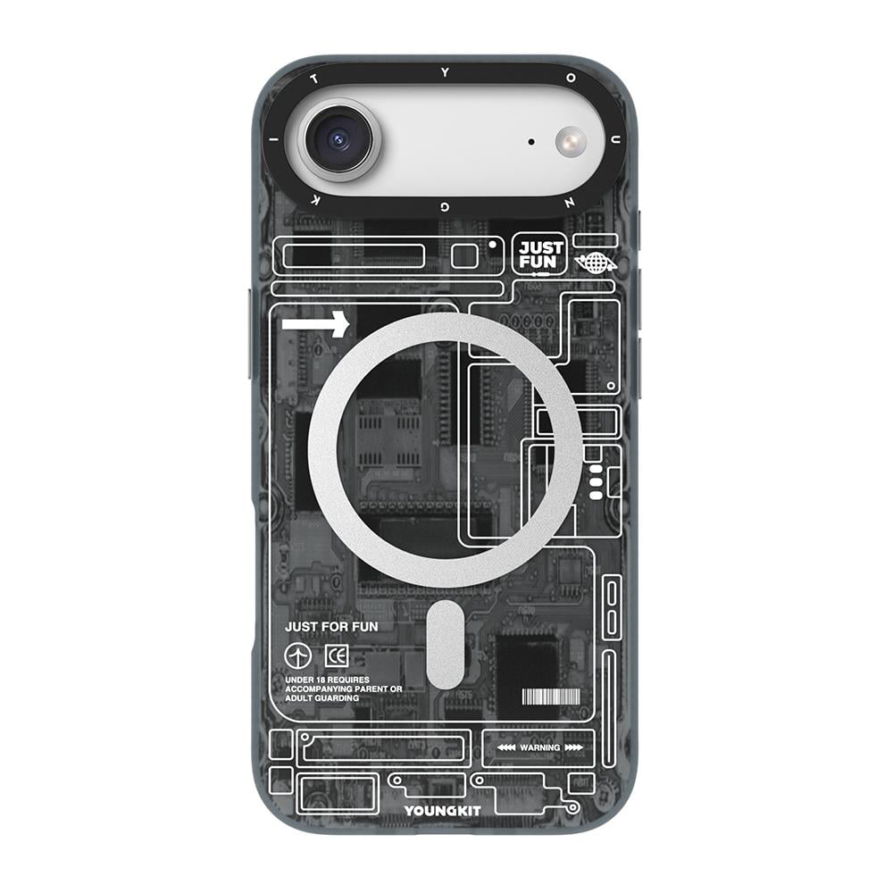 Apple iPhone 17 Air Kılıf M-safe Şarj Özellikli Kamera Denetim Butonlu Youngkit Technology Serisi Kapak