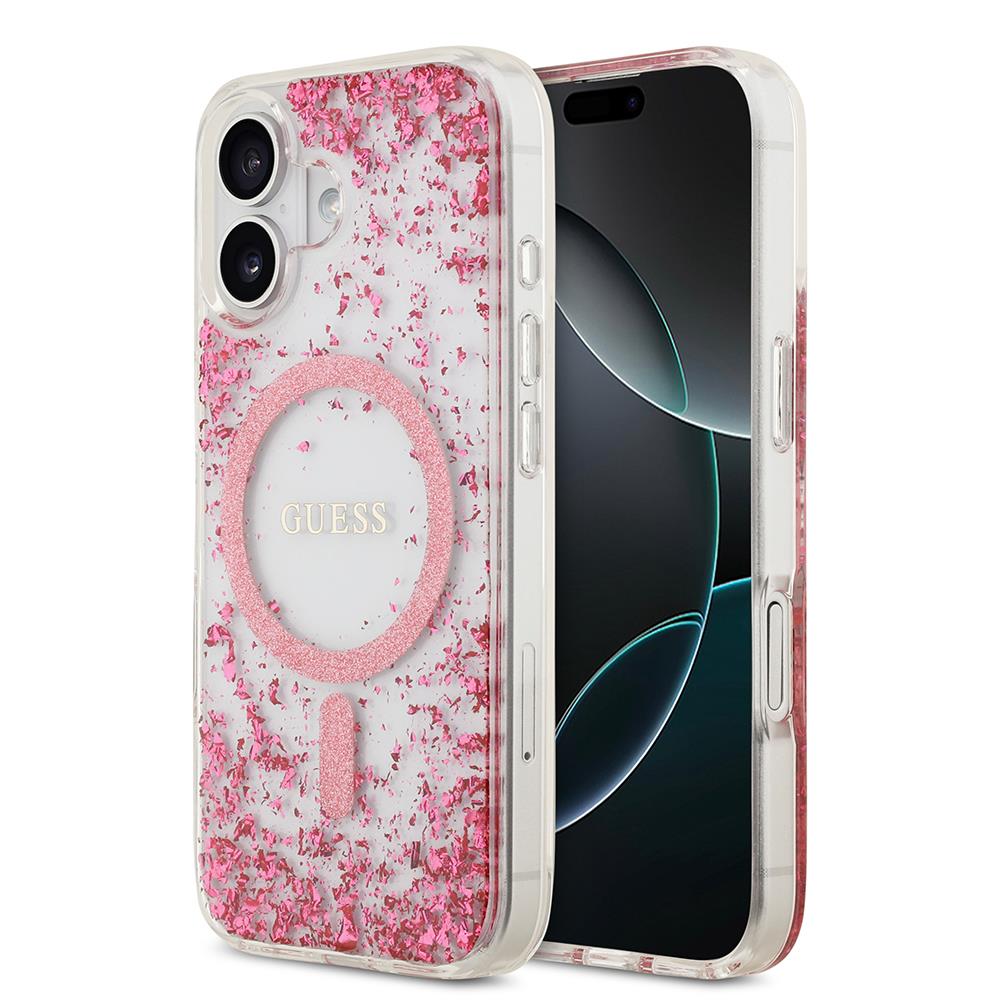 Apple iPhone 17 Kılıf Guess Orjinal Lisanslı M-safe Şarj Özellikli Transparan Resin Bottom Kapak
