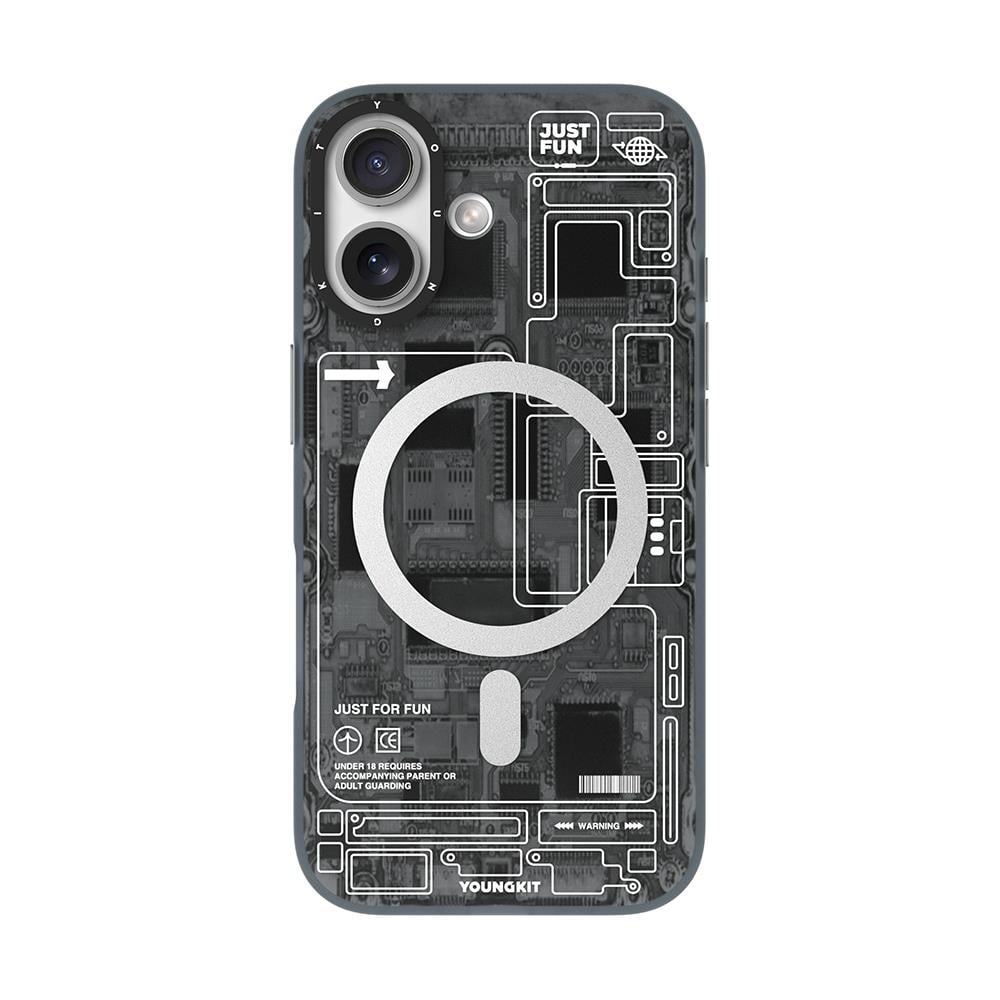 Apple iPhone 17 Kılıf M-safe Şarj Özellikli Kamera Denetim Butonlu Youngkit Technology Serisi Kapak