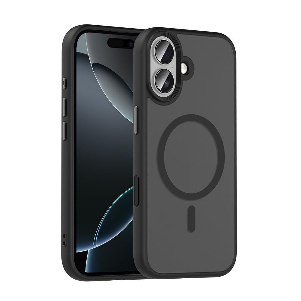 Apple iPhone 17 Kılıf Mat Arka Yüzey Wireless Şarj Özellikli Zore Flet M-safe Kapak