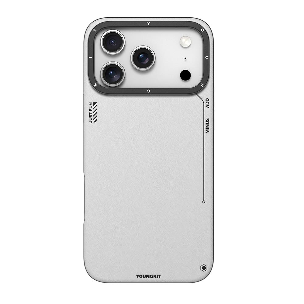 Apple iPhone 17 Pro Kılıf M-safe Şarj Özellikli Basit Mat Deri Desenli Youngkit Tech Fashion Serisi Kapak