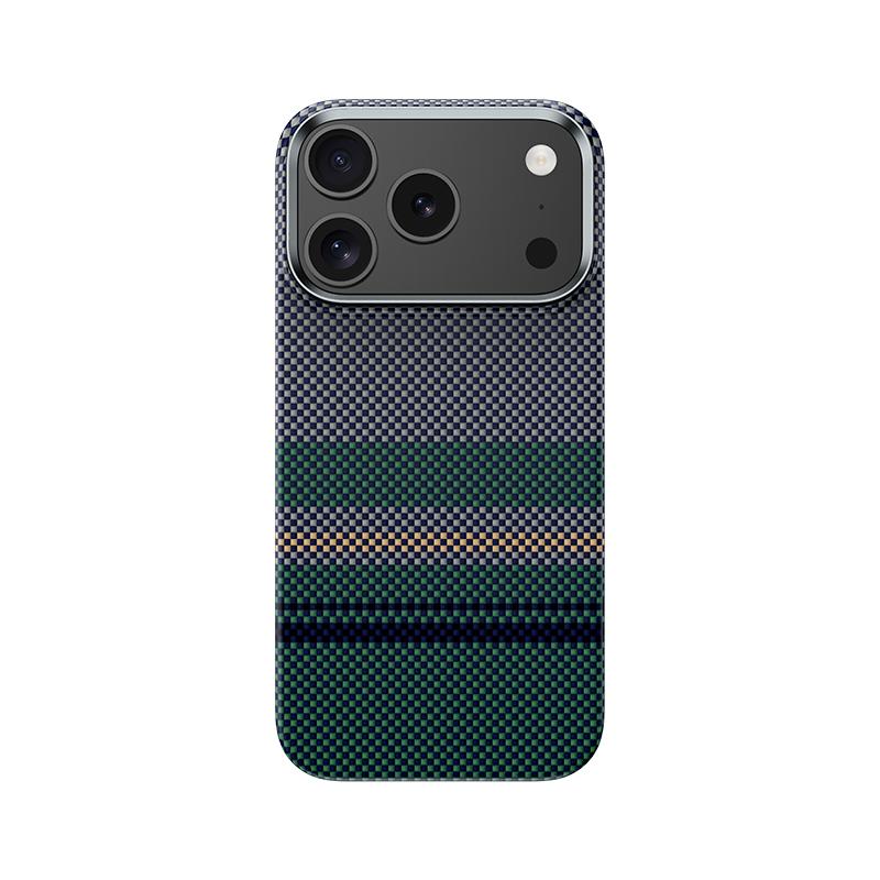 Apple iPhone 17 Pro Max Kılıf M-safe Şarj Özellikli Karbon Fiber Tasarımlı Benks Aurora ArmorPro Kevlar Kapak