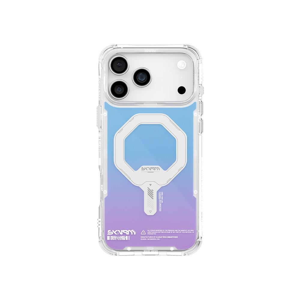 Apple iPhone 17 Pro Max Kılıf Skinarma M-Safe Şarj Özellikli IML Baskılı Holografik MYST Kapak