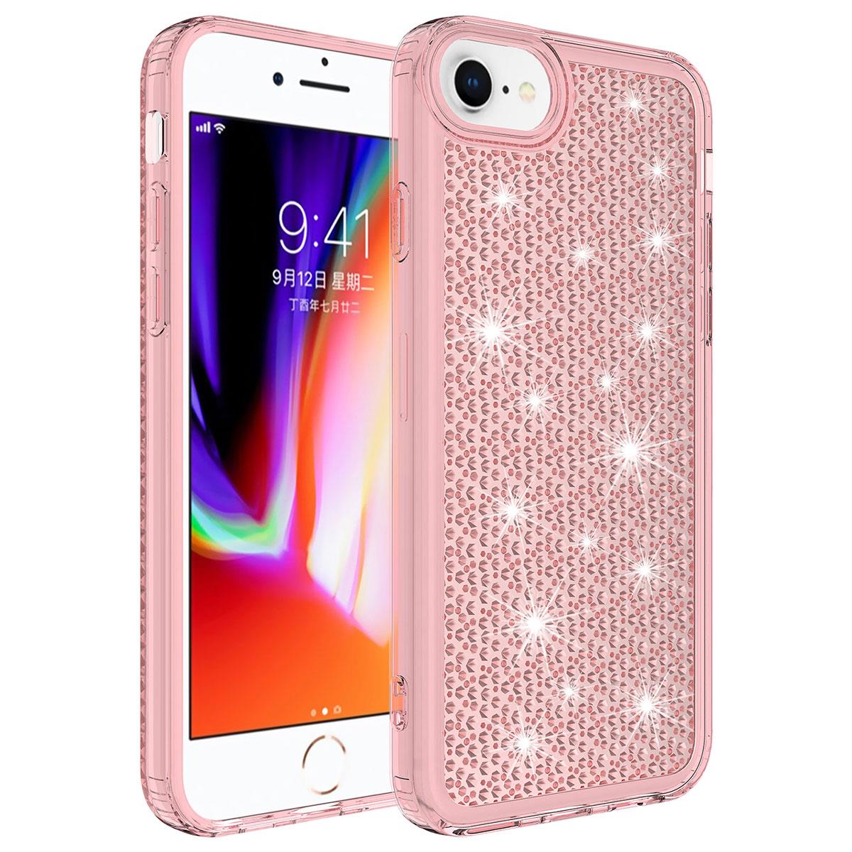 Apple iPhone SE 2020 Kılıf Airbagli Parlak Tasarımlı Zore Snow Kapak