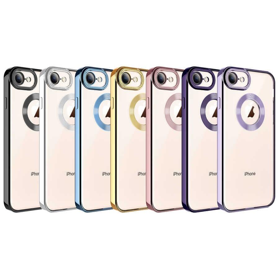 Apple iPhone SE 2020 Kılıf Kamera Korumalı Logo Gösteren Zore Omega Kapak
